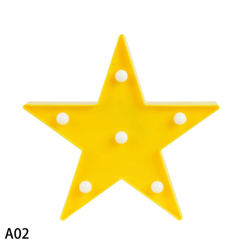 Lámpara de luz LED nocturna para niños, Flamenco, Estrella, piña, Cactus, hawaiana, , lámpara de pared del dormitorio, de decoración: A02