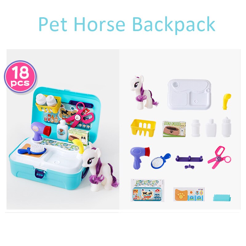 Vendita calda Genitore-bambino Interactive Giocattoli di Simulazione Medico, cosmetici, cucina E animale domestico con musica zaino kit Come Regalo Dei Bambini: No.2