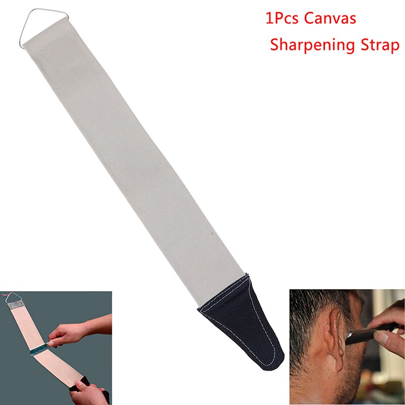 1PC Canvas Leather Shave Razor Sharpening Strop For Barber Open Straight Razor Sharpening Shave Razor Sharpening Strap Tool