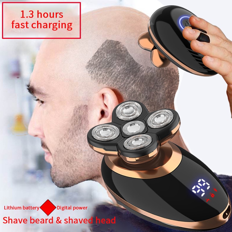 VGR Multifonction Visage Rasoir Électrique 5 Têtes Flottantes Rasoirs Électrique Rasoir Nez Tondeuse Machine USB Rasoir Rechargeable tondeuse barbe tondeuse cheveux professionnelle tondeuse tondeuse barbe rasoir electr