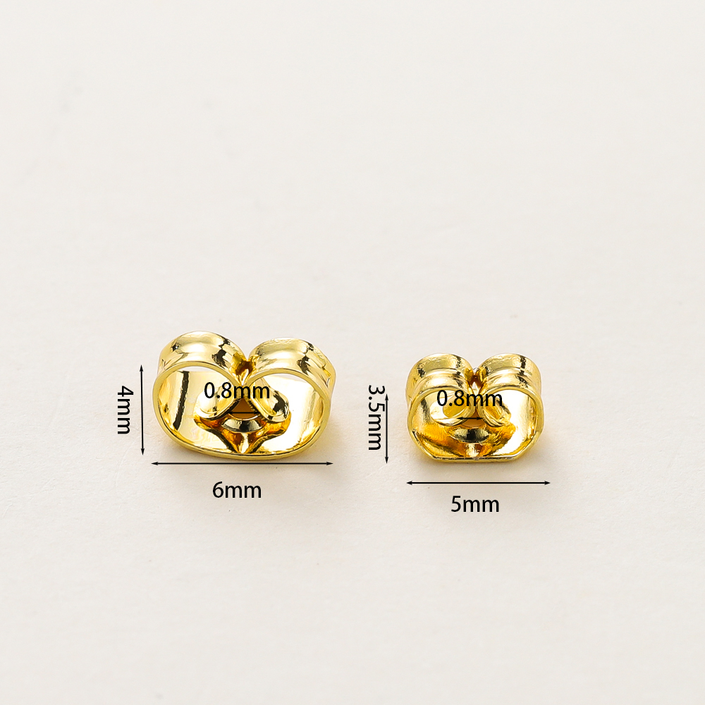50pcs 14K/18K Gold Plated Small Size Earing Back Stopper Butterfly Earing Plug For DIY Jewelry Making Earing Pendant Finding