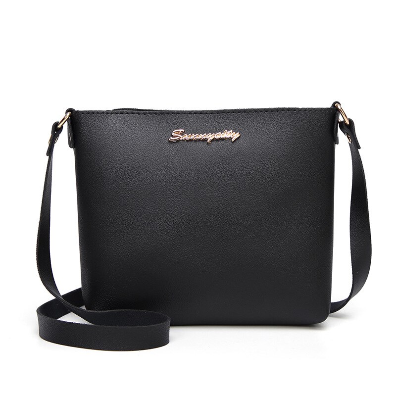 Bags for Women Simple Women PU Leather handbags Messenger Bag Lady Retro Casual Small Fresh Small Square Bag: black