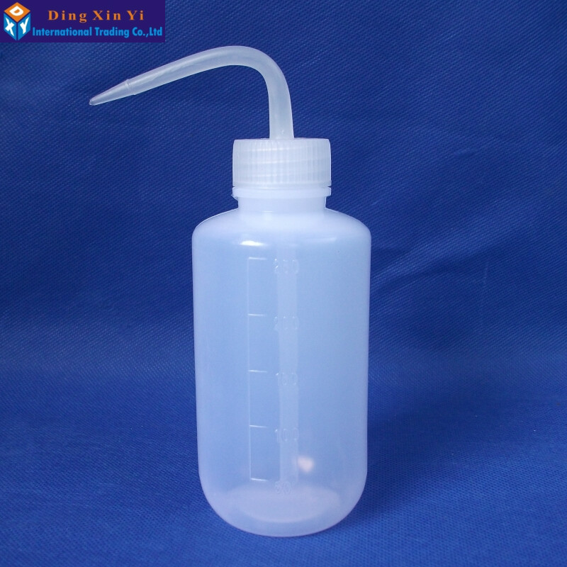 250 ml/500 ml 1 st laboratorium plastic wassen fles, capaciteit Tattoo Wassen Duidelijke Witte Plastic Groene Zeep Squeeze Fles