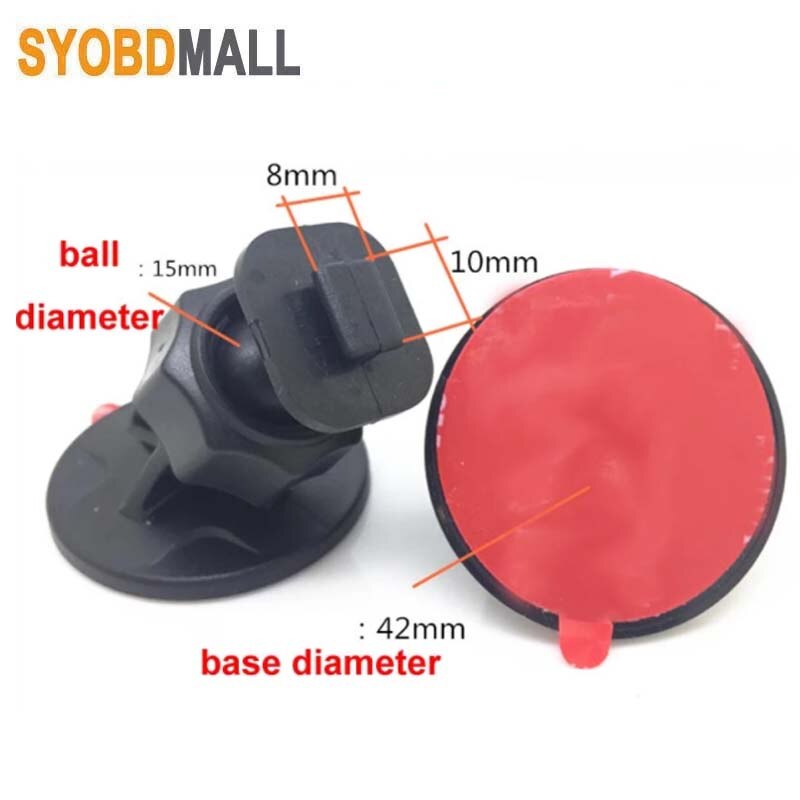Mini t type båndoptager base stativ cirkel dobbelt sidepind klæbemiddel 3m klistermærke stander mount bilholder dvr gps bagkamera
