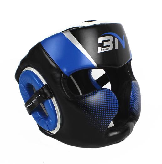 Casque de boxe pretoria MMA MUAY THAI, PROTECTION de la tête, pour le coup de pied, 3 couleurs,: blue-black / L