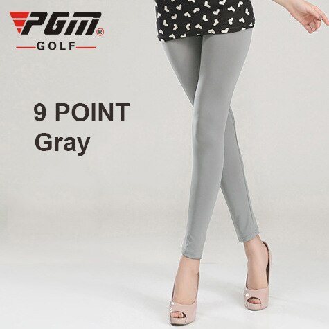 PGM Golf Frauen Elastische Leggings Strumpf Sonnencreme Eis Seide Panty-Schlauch Golf Hosen Ich bin Freien Anti-Uv Dünne Glatte Lange Bein socken: 9 Punkt grau / L(Pro 60-75kg)