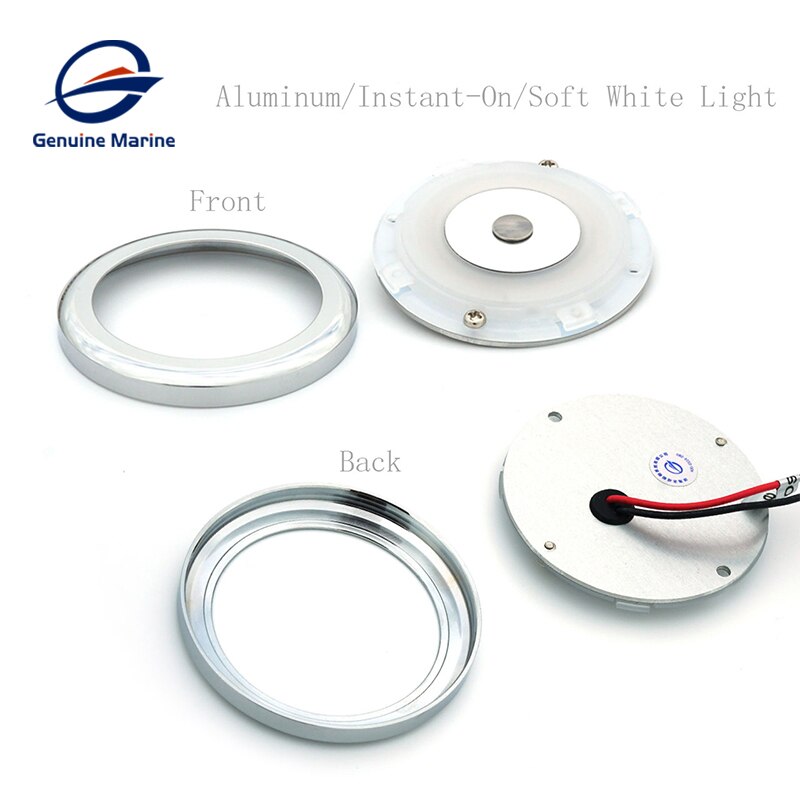 Genuine Marine Ultra-thin LED Ceiling Light 12/24V Car Interior LED Dome Reading Lamp With Dimmer Switch RV Camper Accessories