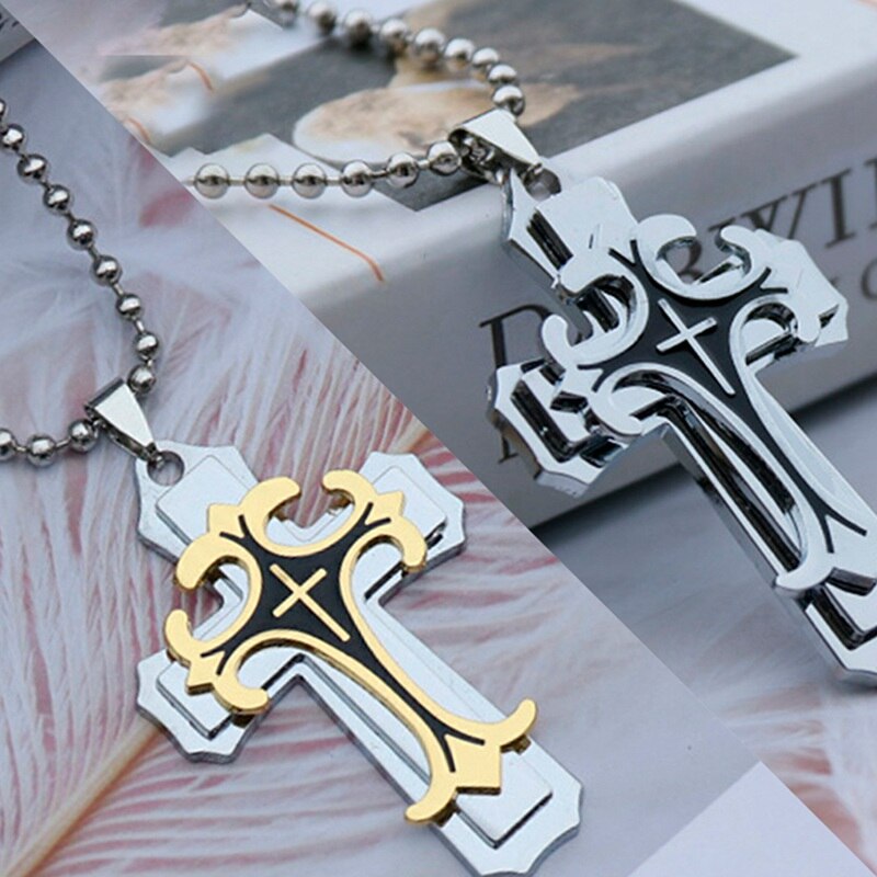 Rvs Cross Kettingen Hanger Voor Mannen Hip Hop Ketting Mannelijke Sieraden Cadeau