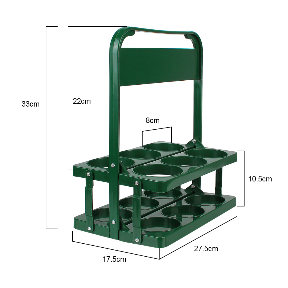 Wiederverwendbarer Bar-Getränke-Anzeige-Korb, Bierflaschen-Träger, Tassen-Organizer, langlebig, faltbar, Getränke-Caddie-Halfter, 6er-Pack Weinregal