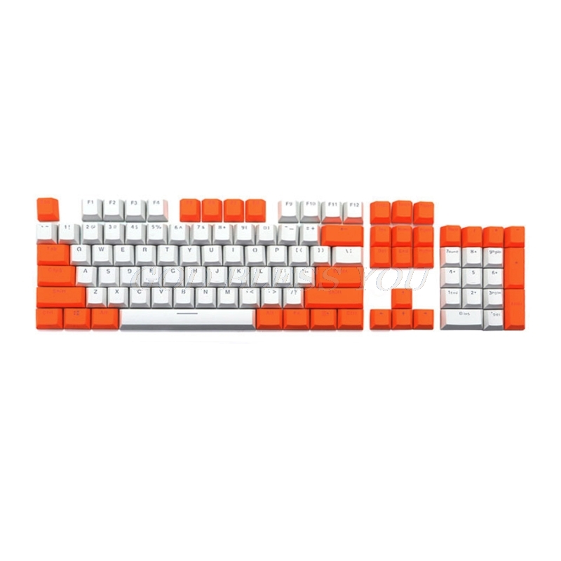 Translucent Double Shot PBT 104 KeyCaps Backlit For Cherry MX Keyboard Switch: Orange