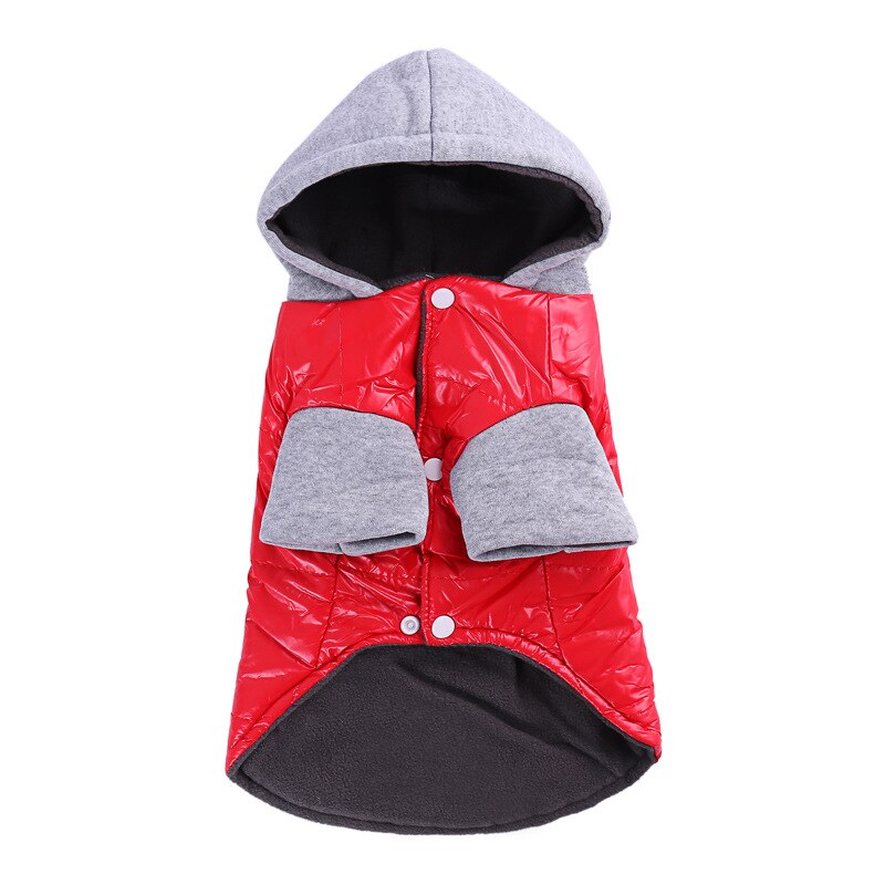 Warm Winter Dog Jacket Coat Puppy Pet Parkas Dog Vest Bulldog Clothes Waterproof Small Medium Dog Coat Clothes Multiple Sizes: red / S