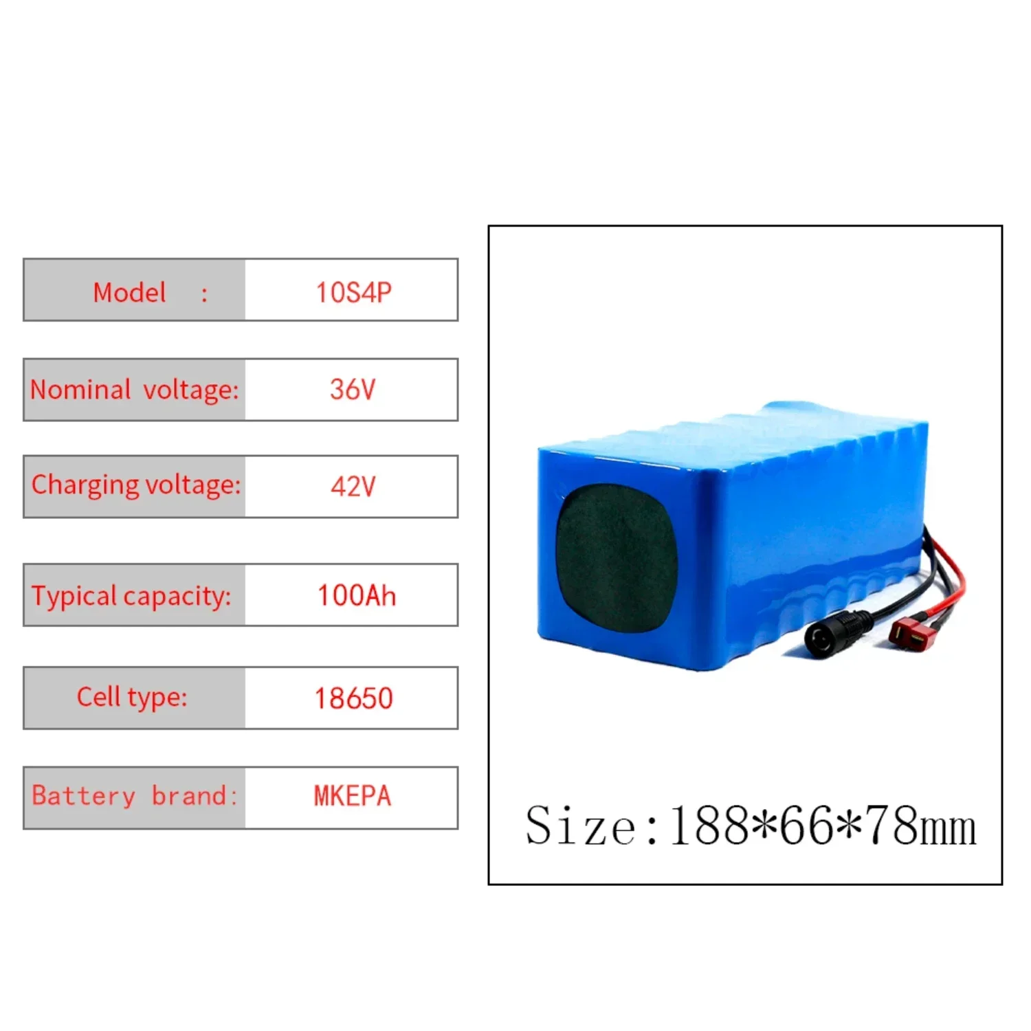 Skuter elektryczny 10S4P 100000 Akumulator litowy mAh 36 V 18650 Akumulator 36 V 100 Ah Skuter elektryczny Akumulator do skutera elektrycznego 36 V