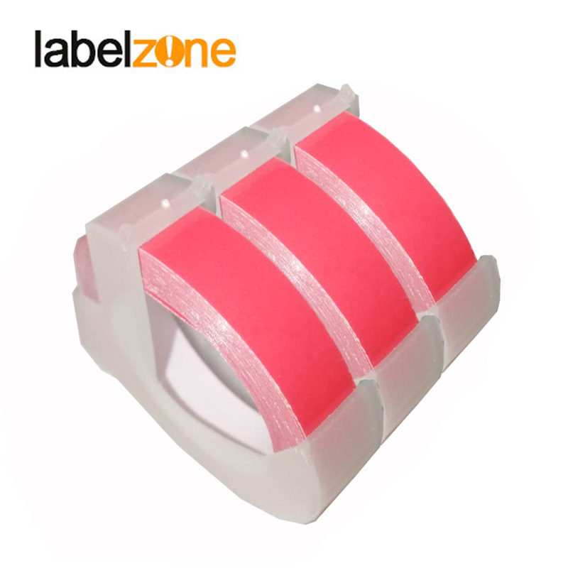 20 colors 3Rolls/lot 3D 9mm PVC Embossing Label Tape Compatible Dymo 1610 12965 Manual Label printer for Motex E101 Label Makers: Pink