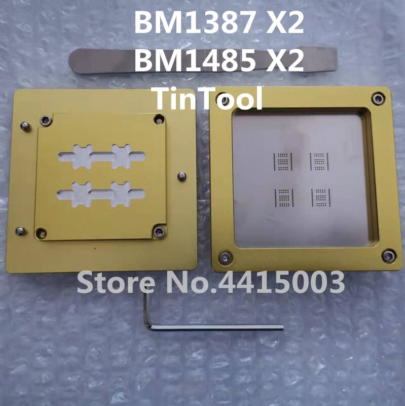 Plantilla oficial para Antminer S9 S11 S15 S17 S19 serie hashboard chip ASIC BM1387 BM1397 BM1485 herramienta de estaño para plantas: 1387 1485x2 TinTool