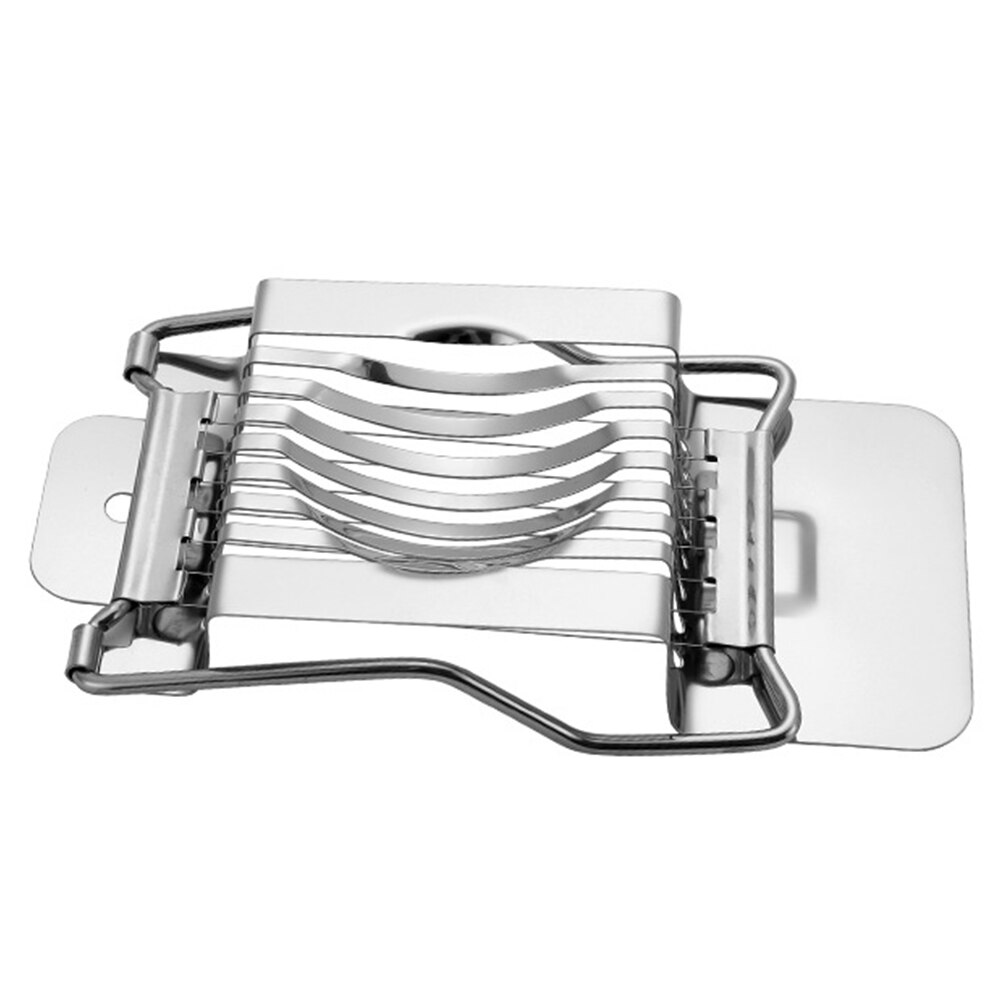 Cortador de huevos de cocina para el hogar, cortador de huevos cocidos de acero inoxidable, cortador de sección de huevos de alambre para huevos duros, herramientas de cocina: Default Title