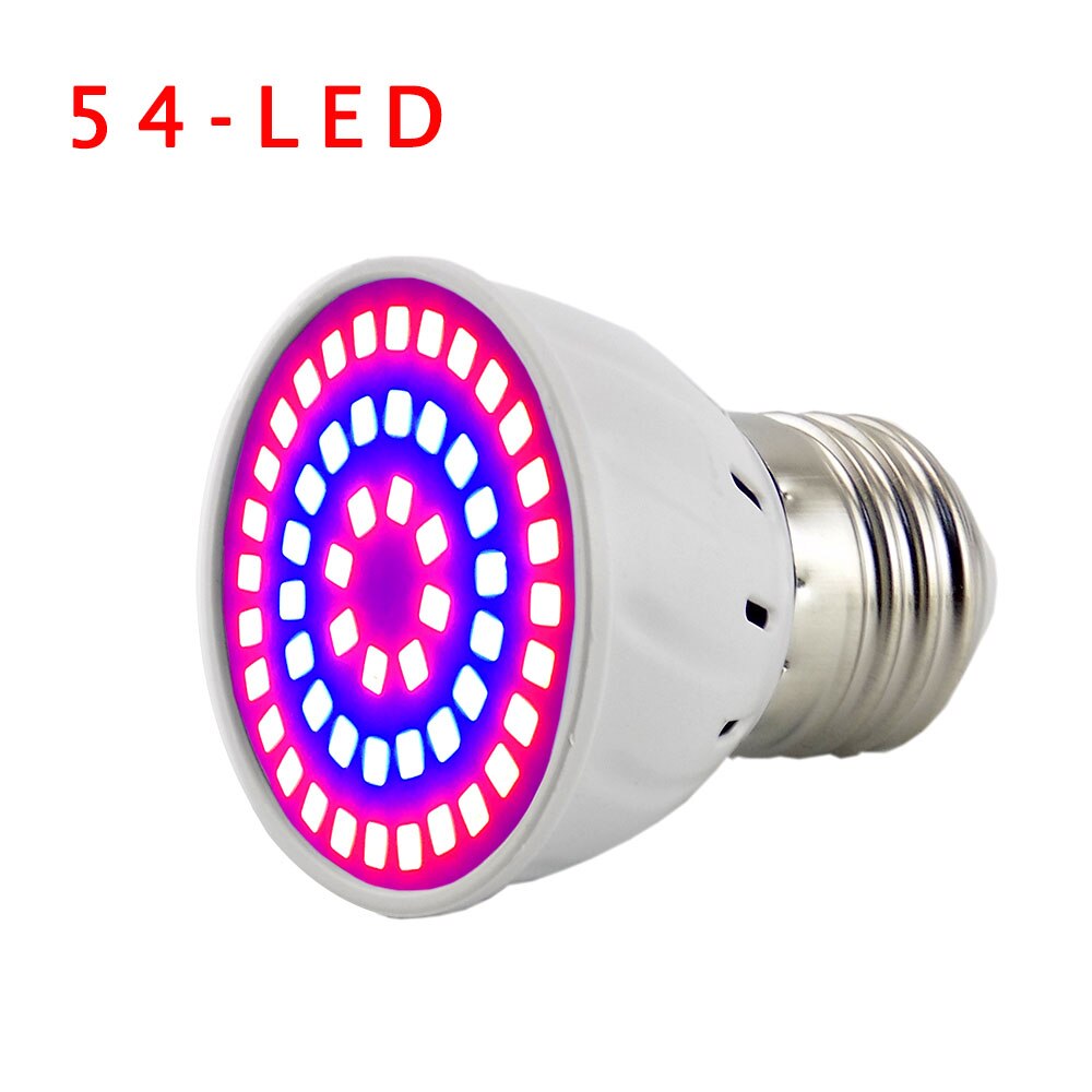 3w 4w 5w led cresce a luz e27 planta flor crescente lâmpada de estufa interior para hidropônico sistema vegetal crescimento: 54 led / 110V