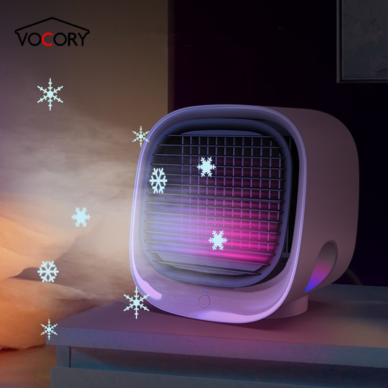 3 Speeds Desktop Air Conditioner Air Cooler Humidifier Purifier Portable For Home Room Office Quiet Cooling Fan Air Condition