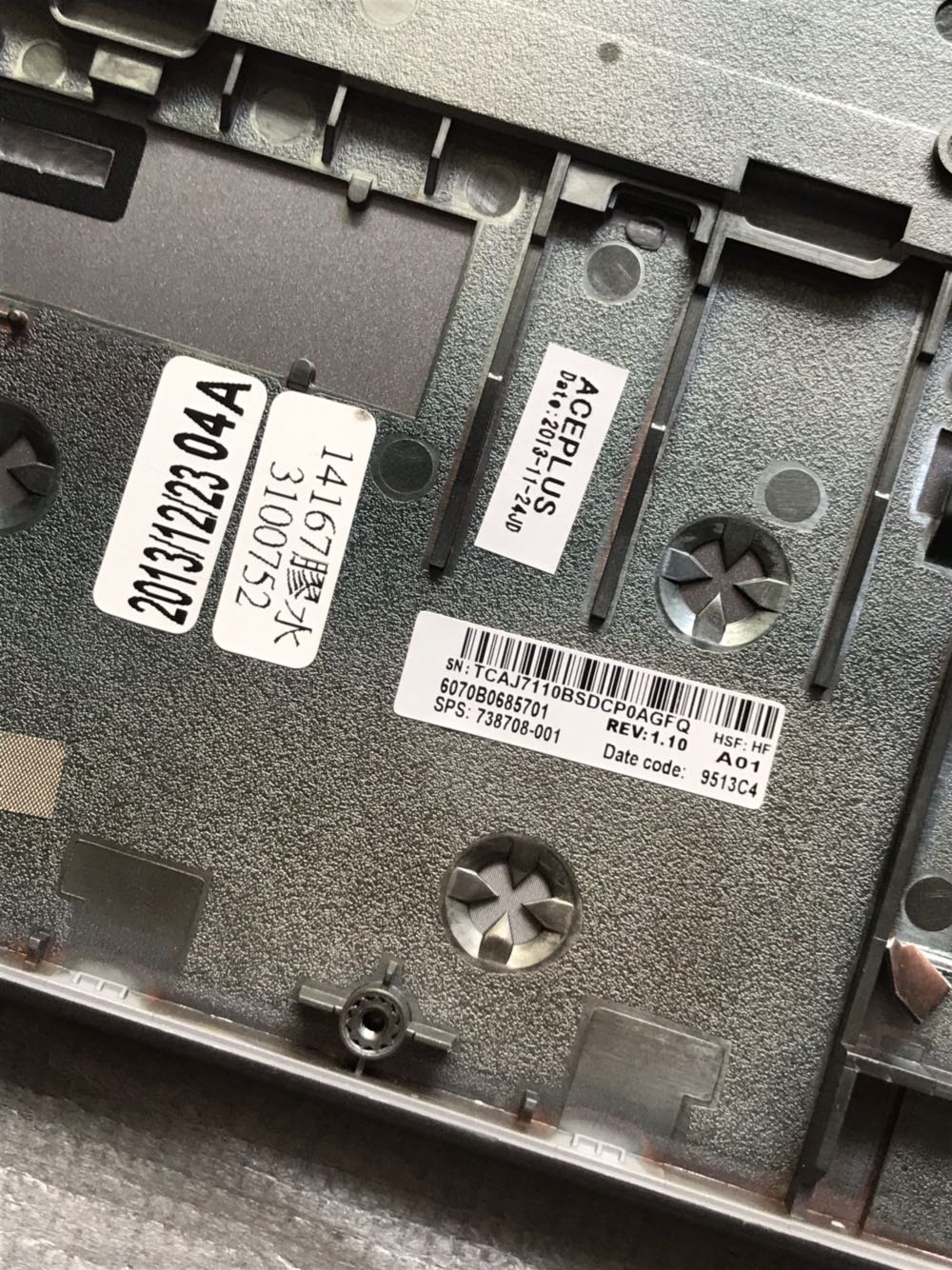 Original laptop Cover For HP Probook 650 G1 655 G1 Palmrest Touchpad Top Cover 738708-001