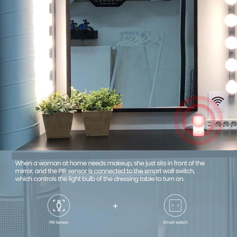 Tuya Zigbee Human Body Sensor Wireless Smart Body Movement PIR Motion Sensor Zigbee 3.0 Use With Gateway Tuya Smart Life App