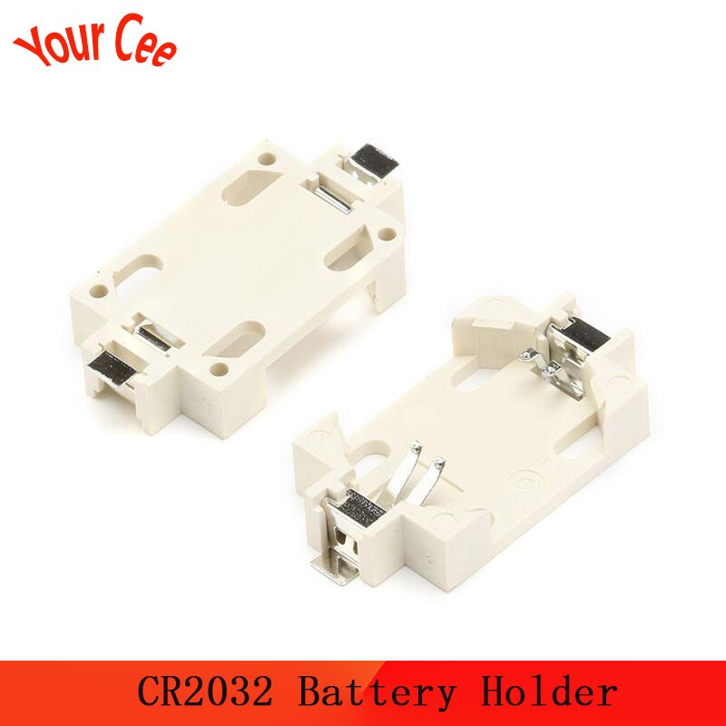 20 Pcs Witte Behuizing CR2032 Smd Cell Button Batterij Houder Socket Case