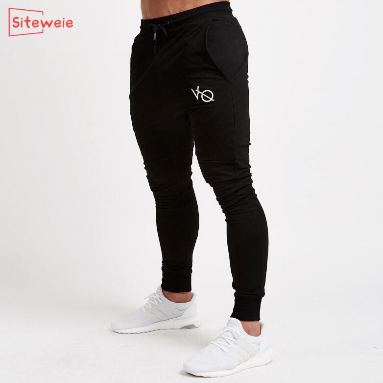 Siteweie bomuld jogger træningsbukser udendørs træningsbukser i bomuld sportstøj fitnessbukser mænd fitnesscentre skinny sweatpants  g244