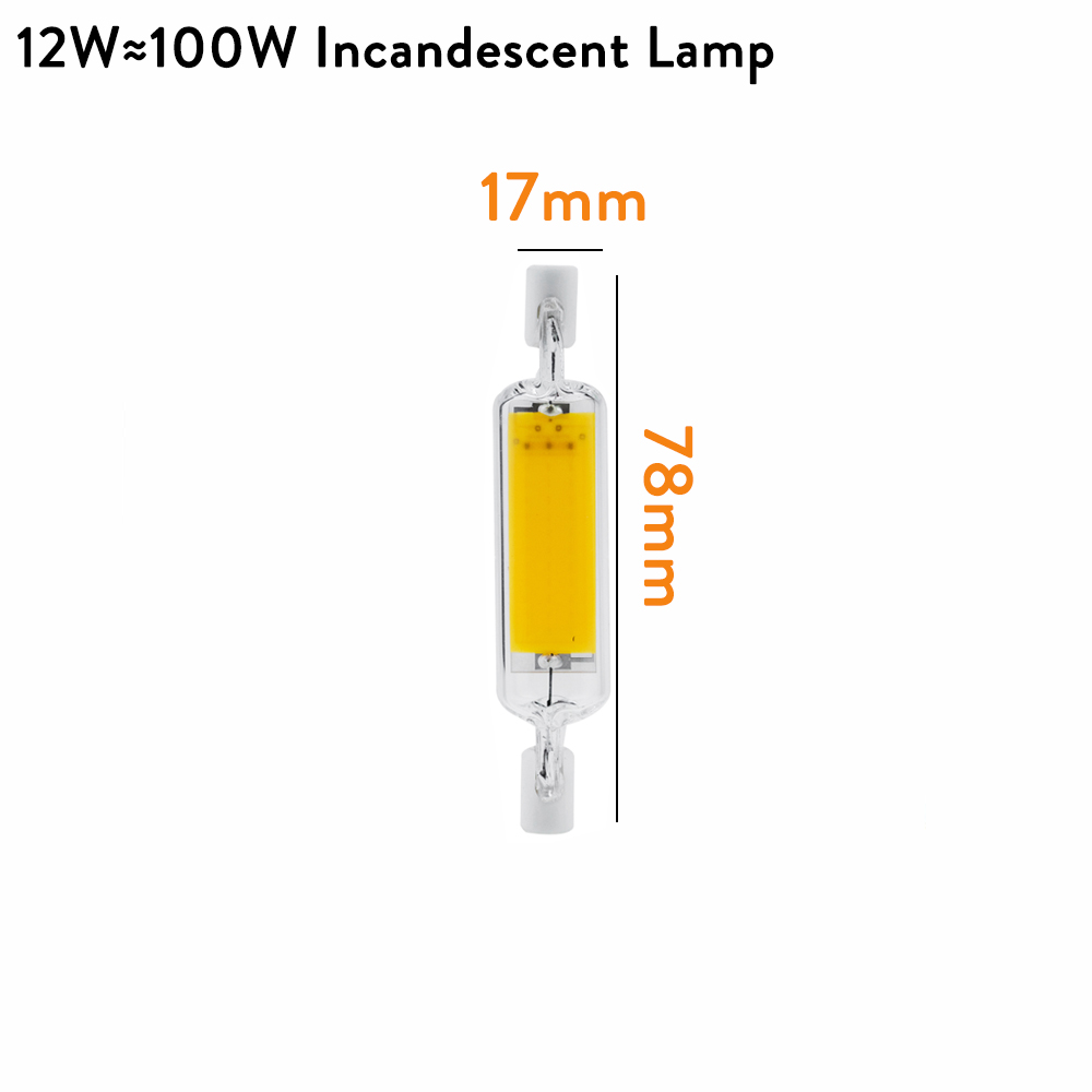 G9 R7s LED COB Light Bulbs Dimmable 78mm 118mm J-type Glass+Ceramics Replace Halogen Lamps 3W 5W 6W 12W 20W Floodlight 110V-240V: 12W 78mm / Warm White / 220V