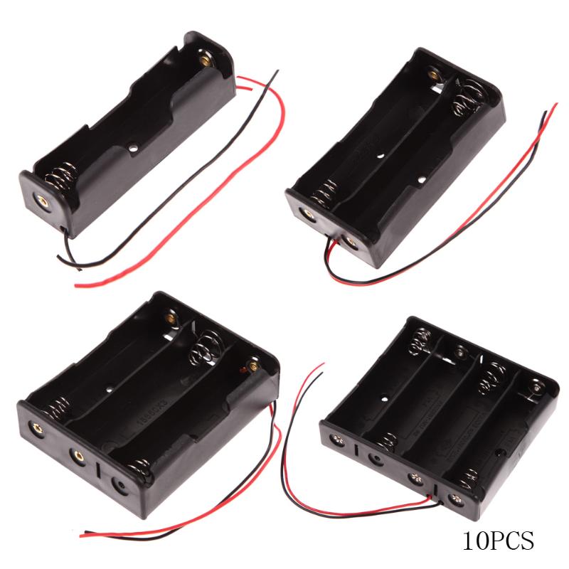 5 stück/lot 18650 batteriehalter powerbank 1x 2x 4x 18650 batterieaufbewahrungsbox gehäuse 1 2 4 steckplatz 18650 batteriegehäuse mit kabeln