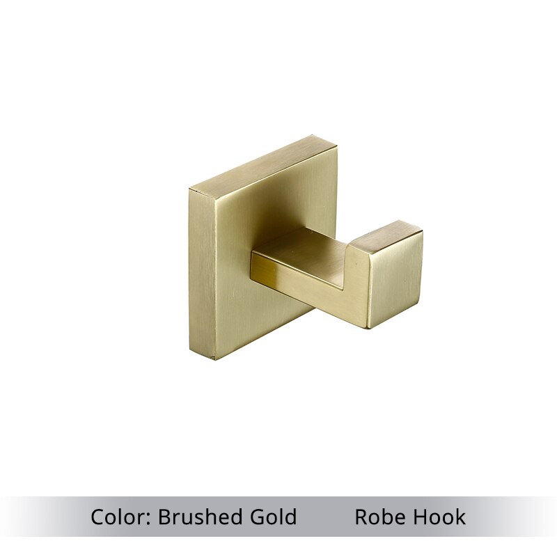 Badkamer Accessoires Set Bagnolux Rvs 304 Single Handdoek Bar Robehaak Toiletrolhouder Handdoek Ring Gepolijste Afwerking: BG--Robe Hook