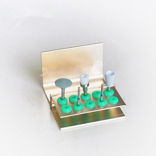 10 Holes Dental Burs Block Holder Disinfection and Autoclave Burs Holder Aluminum
