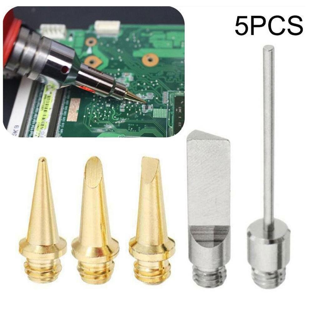 5 stk/sett gass loddebolt spisssett hs -1115k butan jern sveisesett penn sveisesett gassbrenner gasshode kobberjern lodde