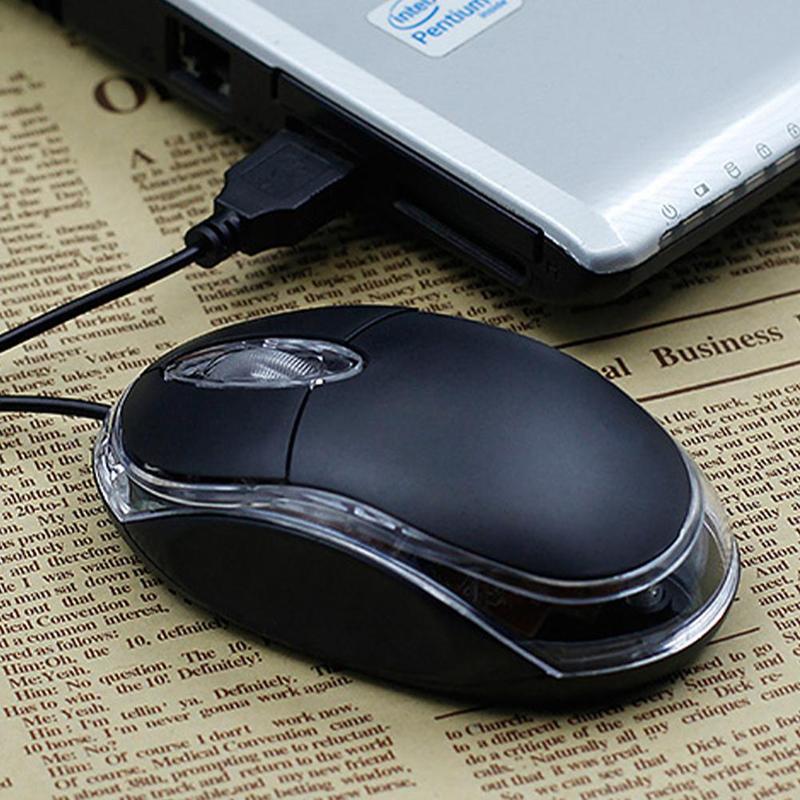 1Pc Wired USB Optical 3-Button Mouse 1000 DPI Wired Mouse for Home Office Use for Laptop and Desktop Computer