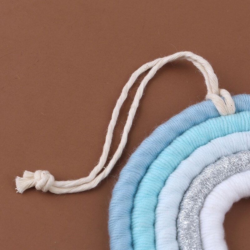 Nodic Stijl 8 Lijnen Hand Geweven Rainbow Macrame Wandtapijt Baby Jongens Baby Meisjes Kids Room Decor Muur Opknoping Decor speelgoed Home Decor