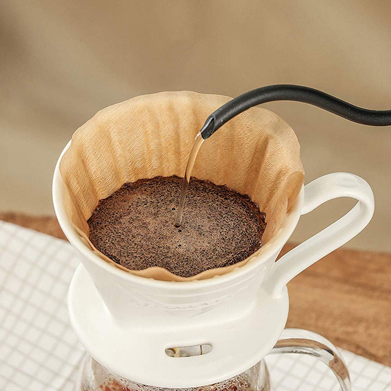 Natuurlijke Papier Koffie Filters Kegel Update Natuurlijke Bruin Ongebleekt Papier Wegwerp Filter Persoonlijke Composteerbaar Koffie Filter Voor