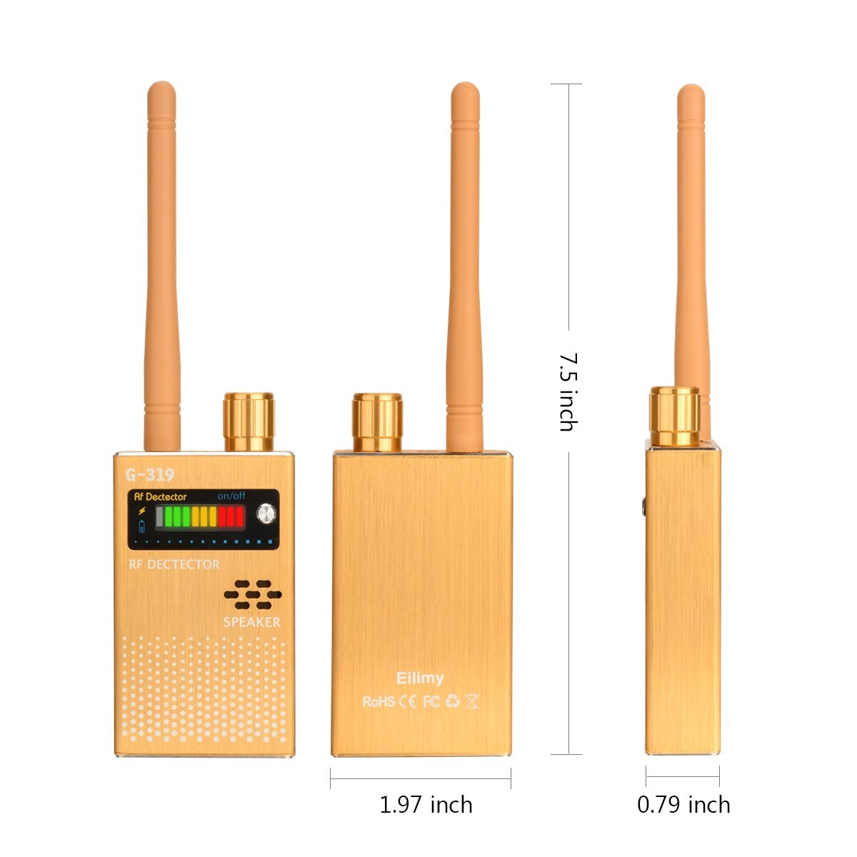 Trådløs rf signal detektor mobiltelefon detektor fuld rækkevidde signal bug detektor finder gsm enhed 1-8000 mhz  g319
