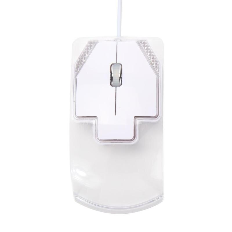 Transparent Led Optical Wired Mouse Beautiful Blue Light USB Mouse Mice For Computer PC Laptop Desktop