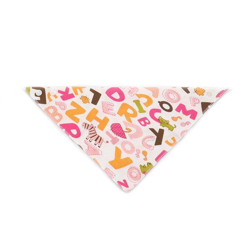Bavaglini per neonati con rotazione a 360 gradi simpatico cartone animato neonato Bandana bavaglino fiore rutto stoffa morbido neonato ragazzo ragazze saliva asciugamano: Alphabet