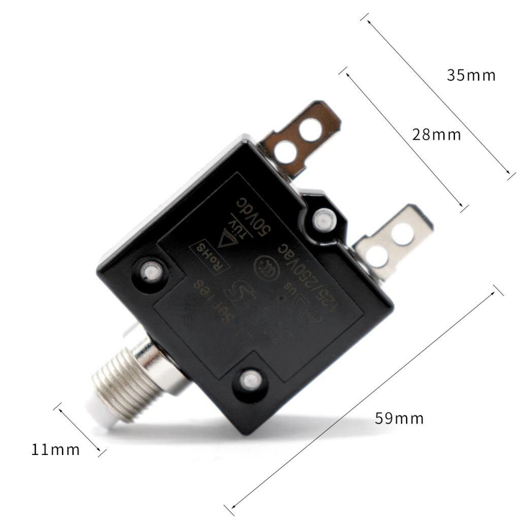 12V-24V Marine Boat Car Push Button Resettable Circuit Breaker 30A