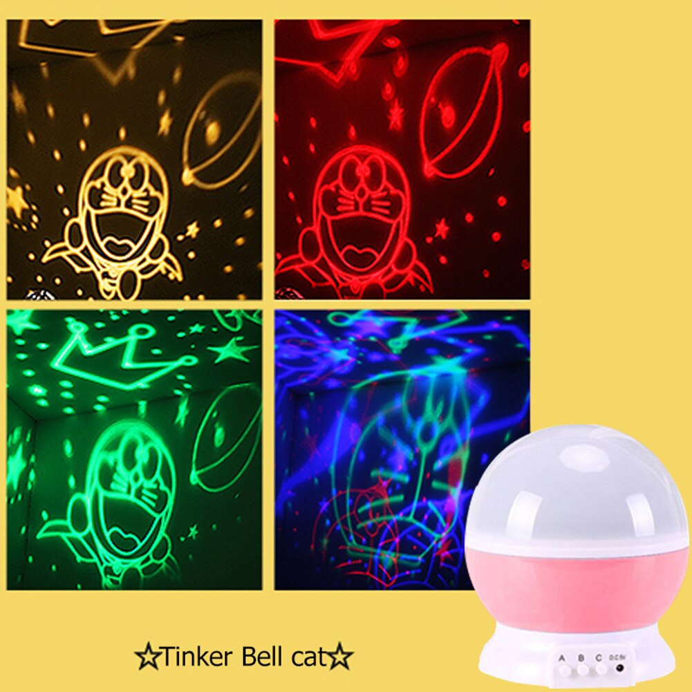 Star Projection Lamp Dream Colorful Rotating Night Light Romantic Children's Bedroom Lamp Star Projection Luminous Toy