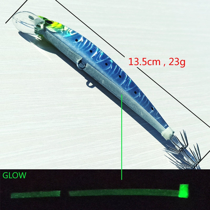5 stks 14 cm/23g zinkende octopus jig inktvis jigs vissen inktvis lokt Harde vissen lokken sterke vishaak