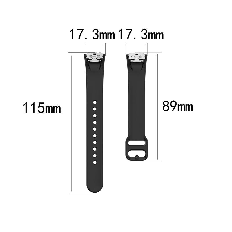 Strap Voor Samsung Galaxy Fit SM-R370 Siliconen Zwarte Gesp Horlogeband Staal Granaatscherf Voor Samsung Vervanging Pols Bandjes