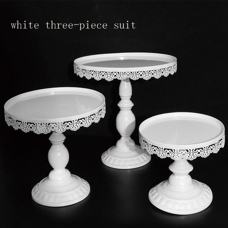 Cake Stand Home Party Dessert Tafel Display Rack Dessert Cake Tray Koude Maaltijd Thee Breken Tafel Afternoon Tea Center Rack metalen: white / 20cm 1PCS