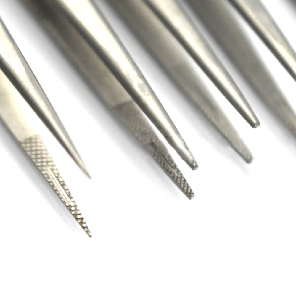 1pcs Diamond tweezers with grooved tips gemstone tweezer medium tip stainless