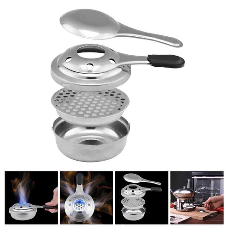 Camping Stove Stainless Steel Portable Burner Alcohol Stove Furnace Outdoor Backpacking Hiking Alcohol Burners For Outdoor Tools