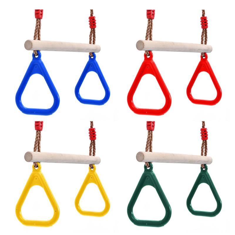 Houten Hand Ringen Swing Speelgoed Outdoor Sport Fitness Kinderen Supplies Kids Outdoor Swing Game Activiteit Familie Activiteit Game