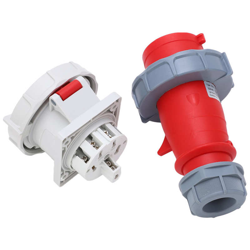 Industrial Plug Socket Female Male Plug Socket 32A 240‑415V for Industry Agriculture Electric Power
