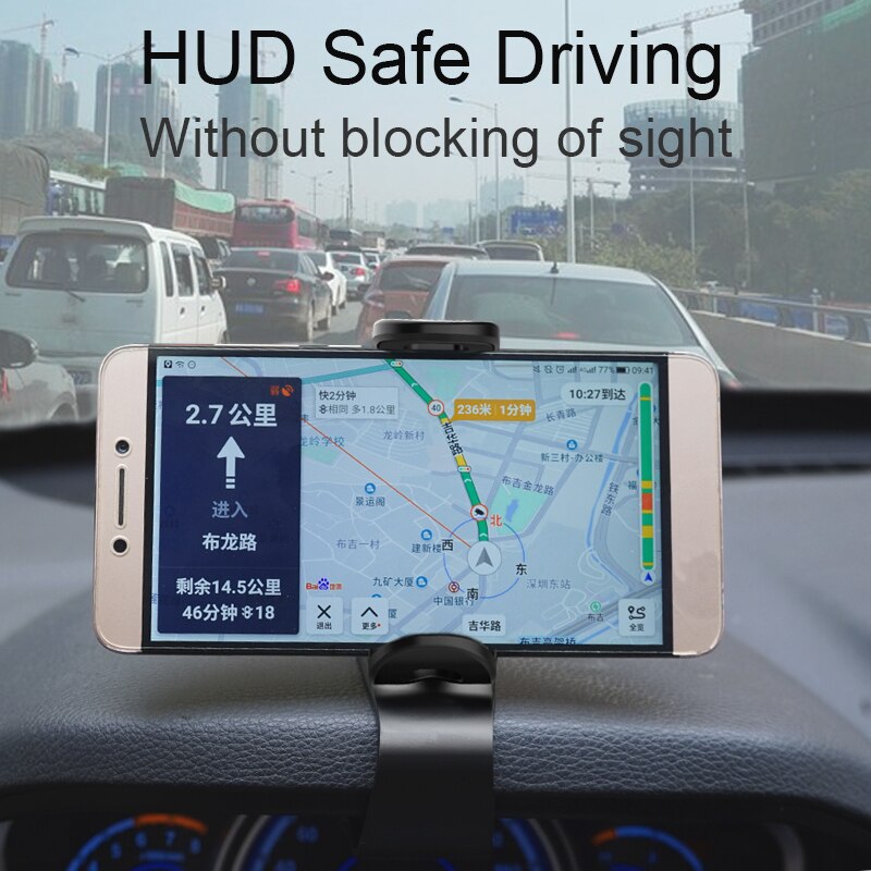 Universal 360 degrees Car Phone Holder Cell Phone GPS Car Dashboard Mount Phone Holder Stand Hud Clip On Cradle Phone Bracket