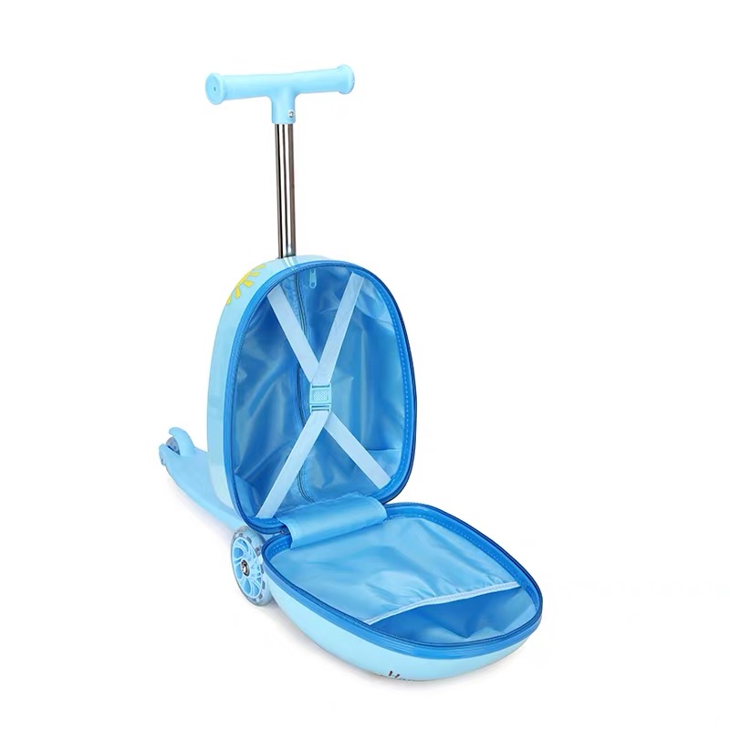 Maleta de patinete para niños con ruedas, bonita maleta de viaje portátil, equipaje de transporte, monopatín, cubierta de carrito perezosa de dibujos animados