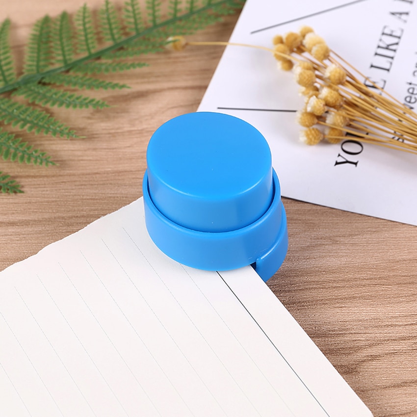 ABS Plastic Staple-free Stapler Paper Binding Tool Staple free Stapler for Kids Student Stationery School Office Supplies