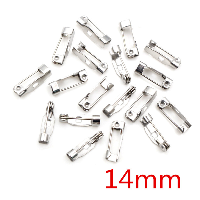 20 piezas 14 17 19 20 25 32 38mm 316 broches de acero inoxidable broches de seguridad broches configuración en blanco para DIY suministros de fabricación de joyas: Blanco