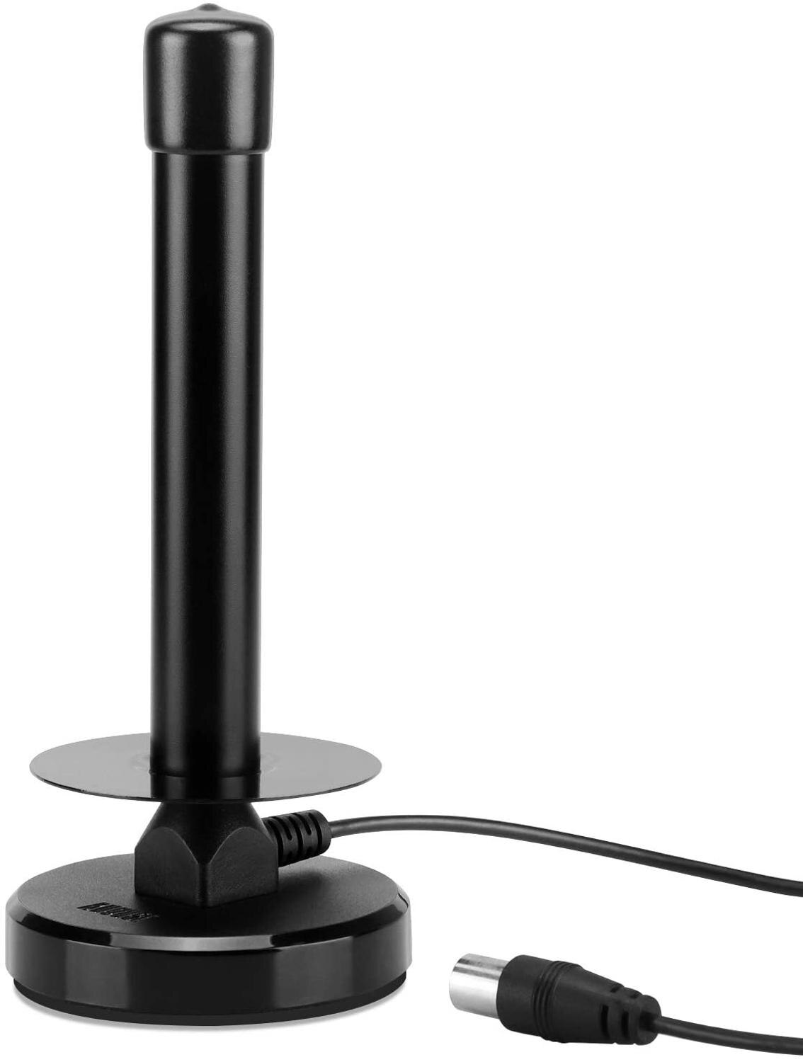 Antena digital portátil de alto ganho dta250 de agosto, 5dbi, antena para sintonizador de tv usb/rádio dab, com base magnética